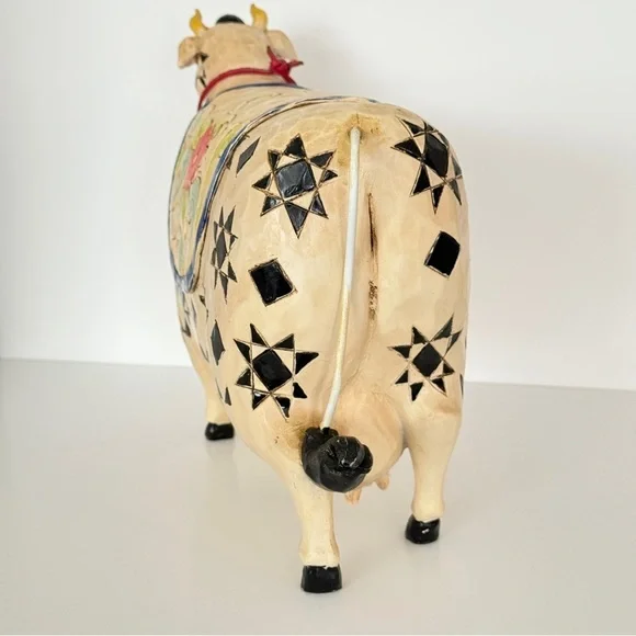 Jim Shore Quilted/Floral Cow Figurine - Picture 4 of 14